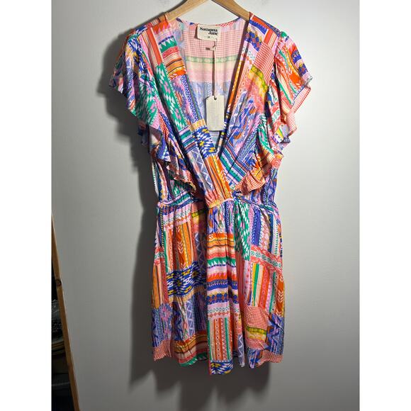 Savanna Jane Patch Work Print Dress Size 2X NWT - Picture 1 of 7